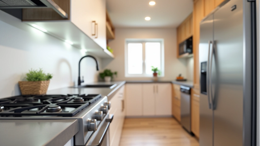 Accessible kitchen showing stove with front controls, refrigerator with side-by-side doors, and microwave mounted at convenient height for wheelchair access